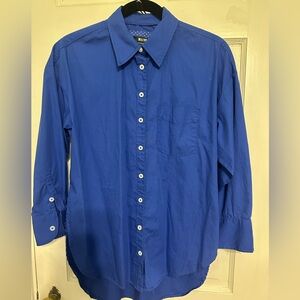 Anthropologie Maeve “The Bennett” Royal Blue Button Down Shirt